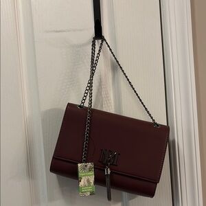 NWT. Bagley Mishka, Elegant Burgundy Shoulder Bag